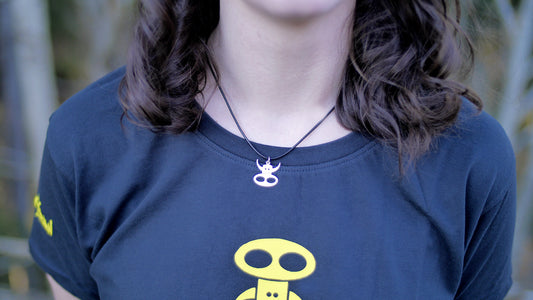 Silver cow necklace