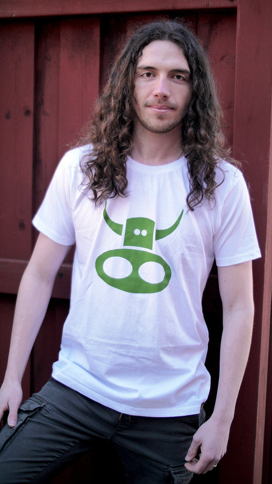 White T-shirt with green cow